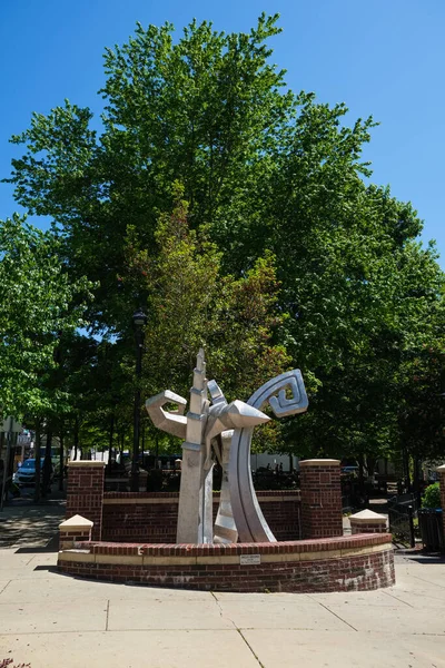 Asheville North Carolina Verenigde Staten Mei 2022 Kunstwerk Tentoongesteld Binnenstad — Stockfoto