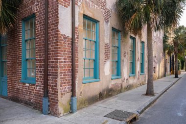 Güney Carolina, Charleston 'daki Fransız Bölgesi' nin tarihi mimarisi.