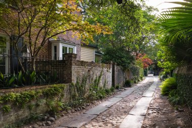 Güney Carolina, Charleston 'daki Fransız Bölgesi' nin tarihi mimarisi.