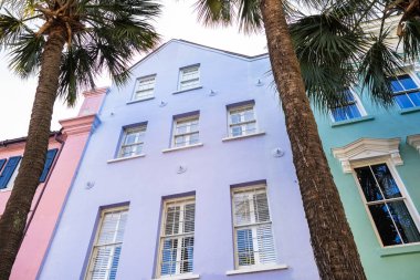 Güney Carolina, Charleston 'daki Fransız Bölgesi' nin tarihi mimarisi.