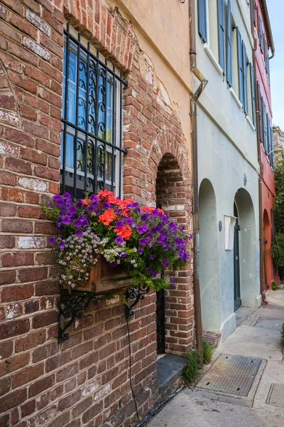 Cityscape Historic French Quarter Residential District Charleston South Carolina — Foto de Stock