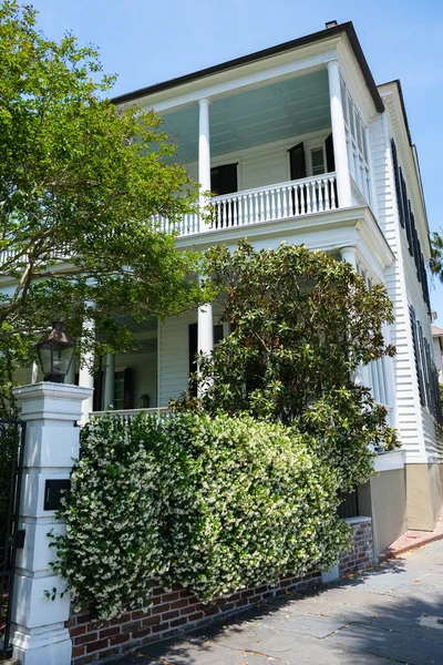 Cityscape Historické Francouzské Čtvrti Rezidenční Čtvrti Charlestonu Jižní Karolína — Stock fotografie