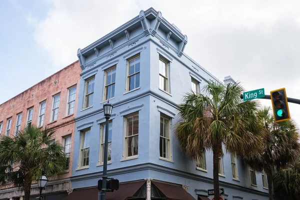 Cityscape Historic Downtown French Quarter District Charleston South Carolina — Stockfoto