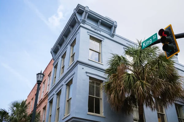 Paisaje Urbano Del Histórico Distrito Del Centro French Quarter Charleston — Foto de Stock