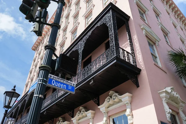 Cityscape Historic Downtown French Quarter District Charleston South Carolina — Stockfoto