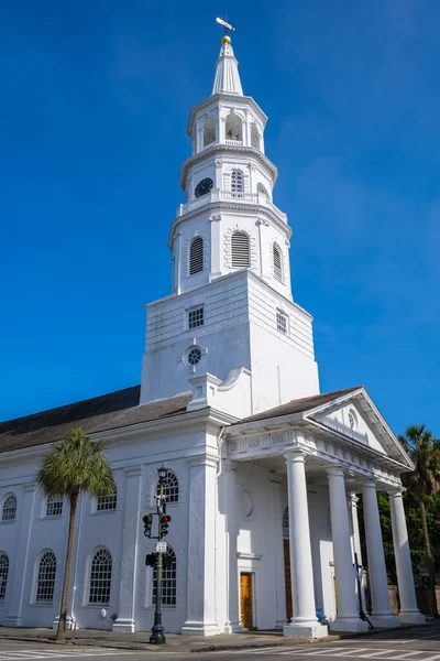 Charleston Karolina Południowa Usa Maja 2022 Piękny Kościół Michała Zbudowany — Zdjęcie stockowe