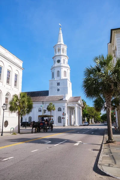 Charleston Jižní Karolína Usa Května 2022 Krásný Kostel Michaelse Postavený — Stock fotografie