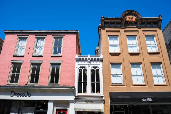 Charleston South Carolina Verenigde Staten Mei 2022 Vintage Winkelgebouwen Gelegen — Stockfoto