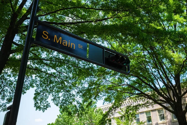 Downtown Cityscape Main Street Greenville South Carolina — Stockfoto