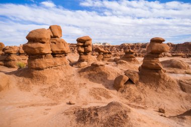 Natural beauty of Goblin Valley State Park with unique sandstone formations in Utah