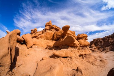 Natural beauty of Goblin Valley State Park with unique sandstone formations in Utah