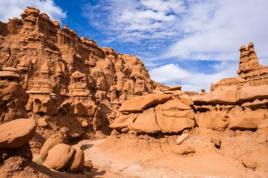 Natural beauty of Goblin Valley State Park with unique sandstone formations in Utah