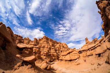 Natural beauty of Goblin Valley State Park with unique sandstone formations in Utah