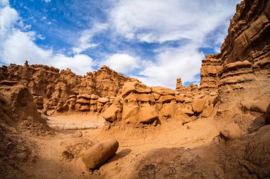 Natural beauty of Goblin Valley State Park with unique sandstone formations in Utah
