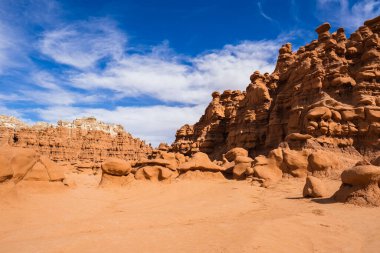 Natural beauty of Goblin Valley State Park with unique sandstone formations in Utah