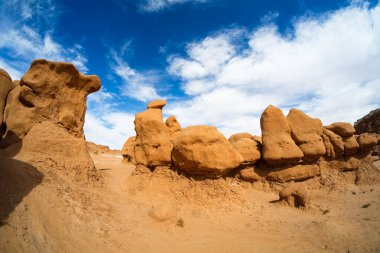 Natural beauty of Goblin Valley State Park with unique sandstone formations in Utah
