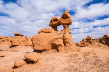 Natural beauty of Goblin Valley State Park with unique sandstone formations in Utah