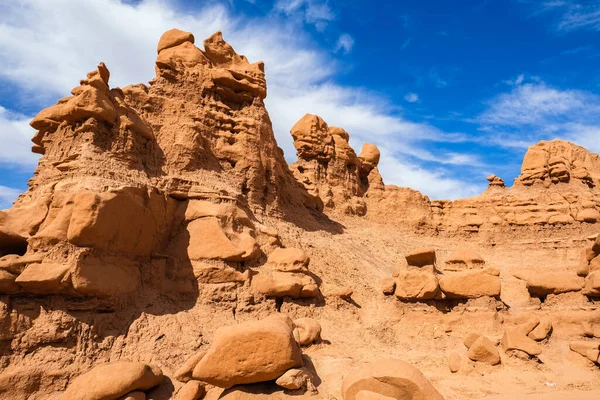 Natural beauty of Goblin Valley State Park with unique sandstone formations in Utah