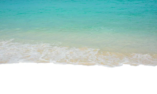 白い背景に隔離された海の波 — ストック写真