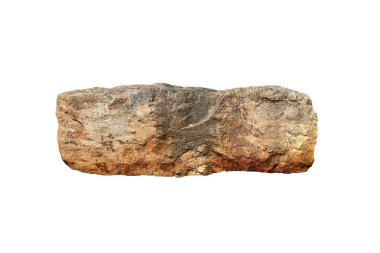 Beyaz arkaplanda izole kaya