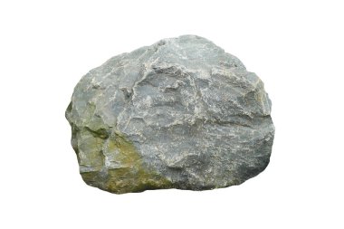 Beyaz arkaplanda izole kaya