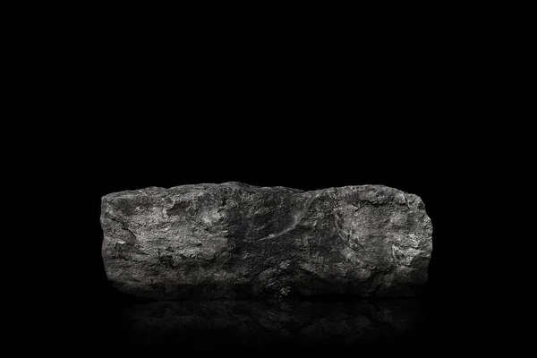 Stone Podium Dark Black Background — Fotografia de Stock