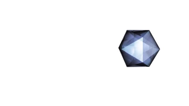 Diamant tournant autour de son axe. Animation d'entreprise . — Video