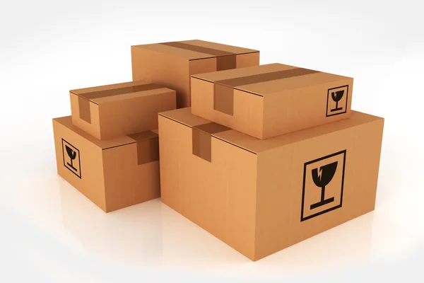 Shipping Boxes Pile — Stock Photo, Image