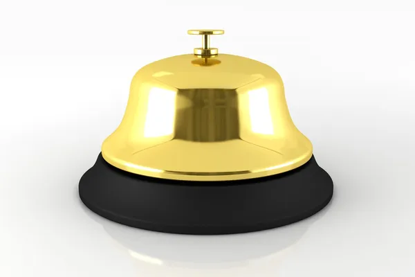 Zvonek zlatý recepce — Stock fotografie