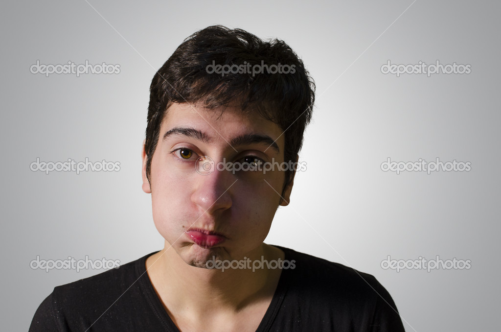 Young Man With Puffy Cheeks Stock Photo Image By C Giuseppej88 38489681