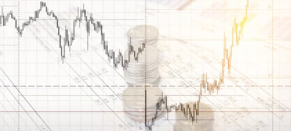 Gráfico Moeda Documentos Financeiros Tabela — Fotografia de Stock