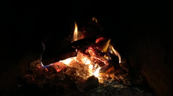 Video Fire Stove Winter Heating — Stockvideo