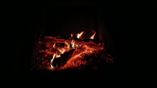 Hintergrundvideo Von Feuer Kamin Zur Entspannung — Stockvideo