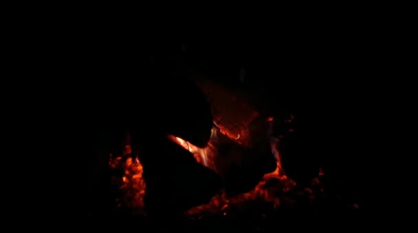 Vídeo Relajante Cálido Acogedor Fuego Ardiente Una Chimenea Ladrillo Fondo — Vídeos de Stock