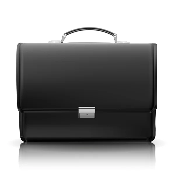 Black business briefcase — Stock Vector