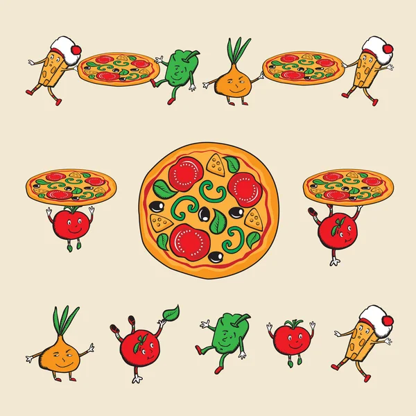 Pizza — Stockvector