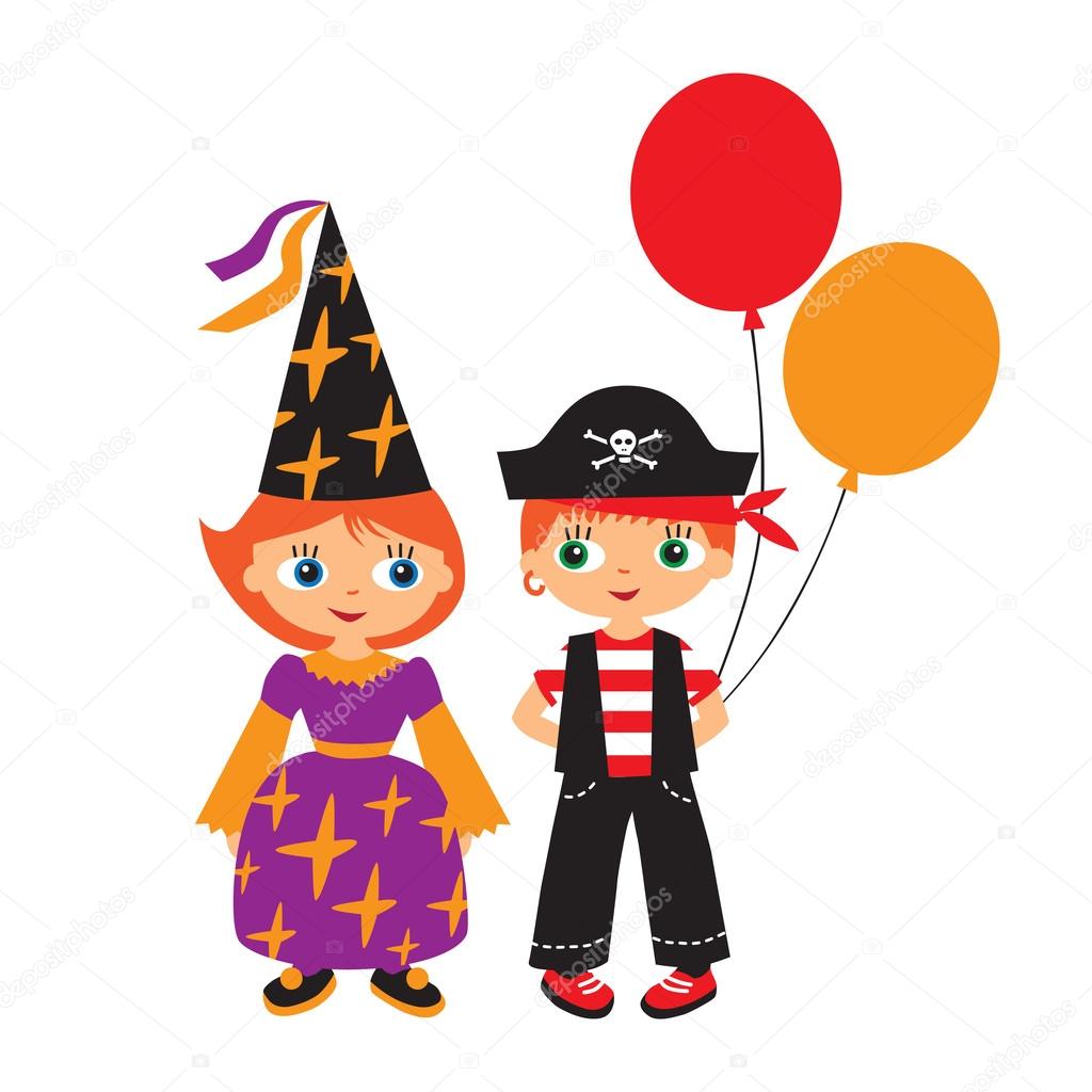 Children in carnival costumes