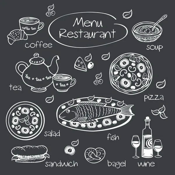 Menu du restaurant. Illustration vectorielle . — Image vectorielle