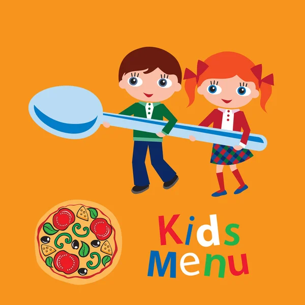Kids menu. Vector illustration. — Stock Vector
