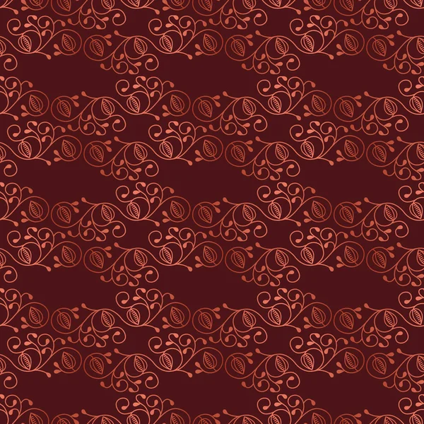 Élégant Motif Floral Luxe Sans Couture Fond Marron Chocolat Pour — Image vectorielle