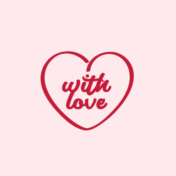 Tarjeta Felicitación San Valentín Lindo Corazón Para Cumpleaños Día Madre — Vector de stock