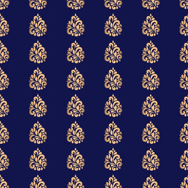 Motif Floral Doré Sans Couture Pour Textile Fabrication Tissus Papier — Image vectorielle