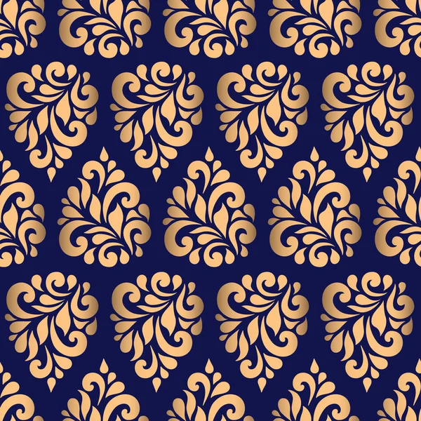 Motif Floral Doré Sans Couture Pour Textile Fabrication Tissus Papier — Image vectorielle