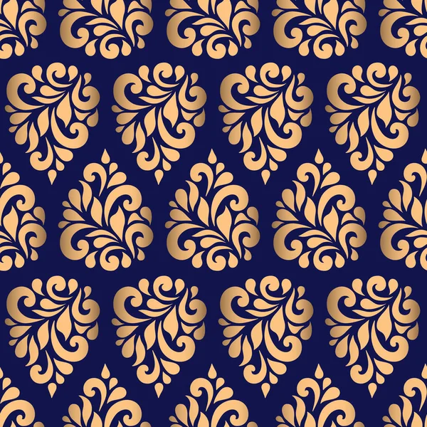Sömlöst Gyllene Blommönster För Textil Tygtillverkning Tapeter Omslag Yta Tryck Stockillustration