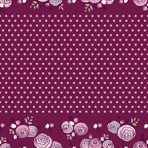 Cute Seamless Pattern Pink Spring Flowers Dark Purple Floral Background — Stock Vector