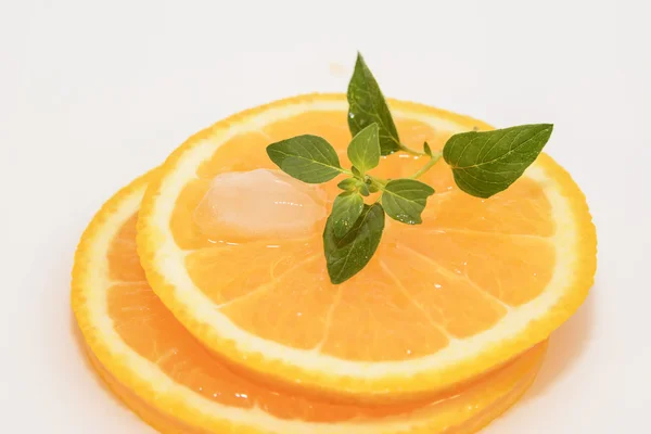 Juicy oranges slice — Stock Photo, Image