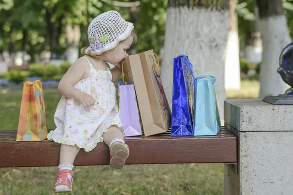 Bolsas de bebé niña — Foto de Stock