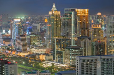 gece Bangkok merkezi iş bölgesi (cbd)