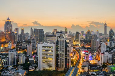 gece Bangkok merkezi iş bölgesi (cbd)