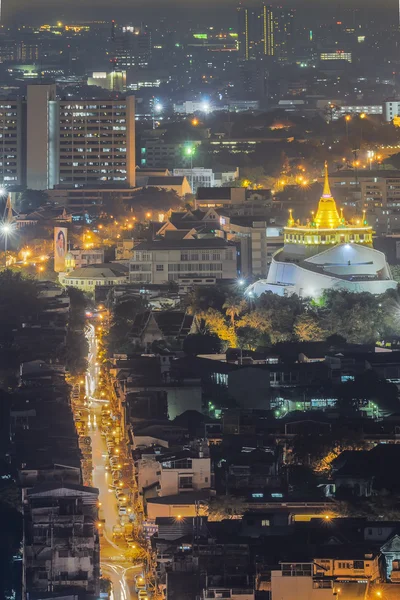 The Golden Mount at Wat Saket, Travel Landmark of Bangkok THAILA — Stock Photo, Image